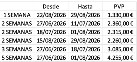 Precios Campamentos de Inglés